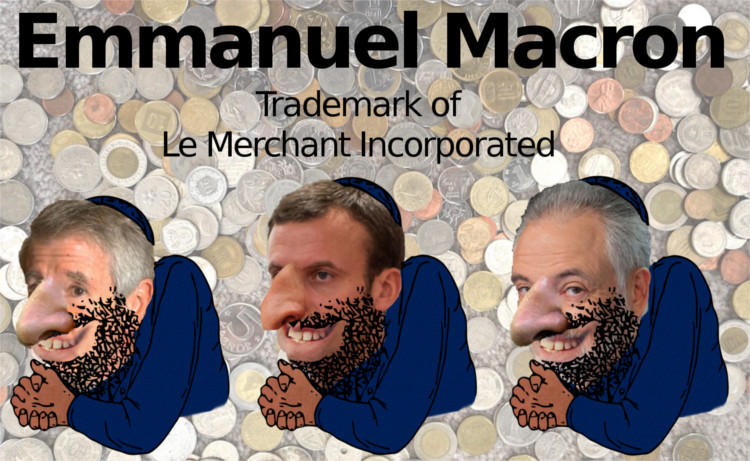 Macron Meme as an Anti-Semitic Merchant